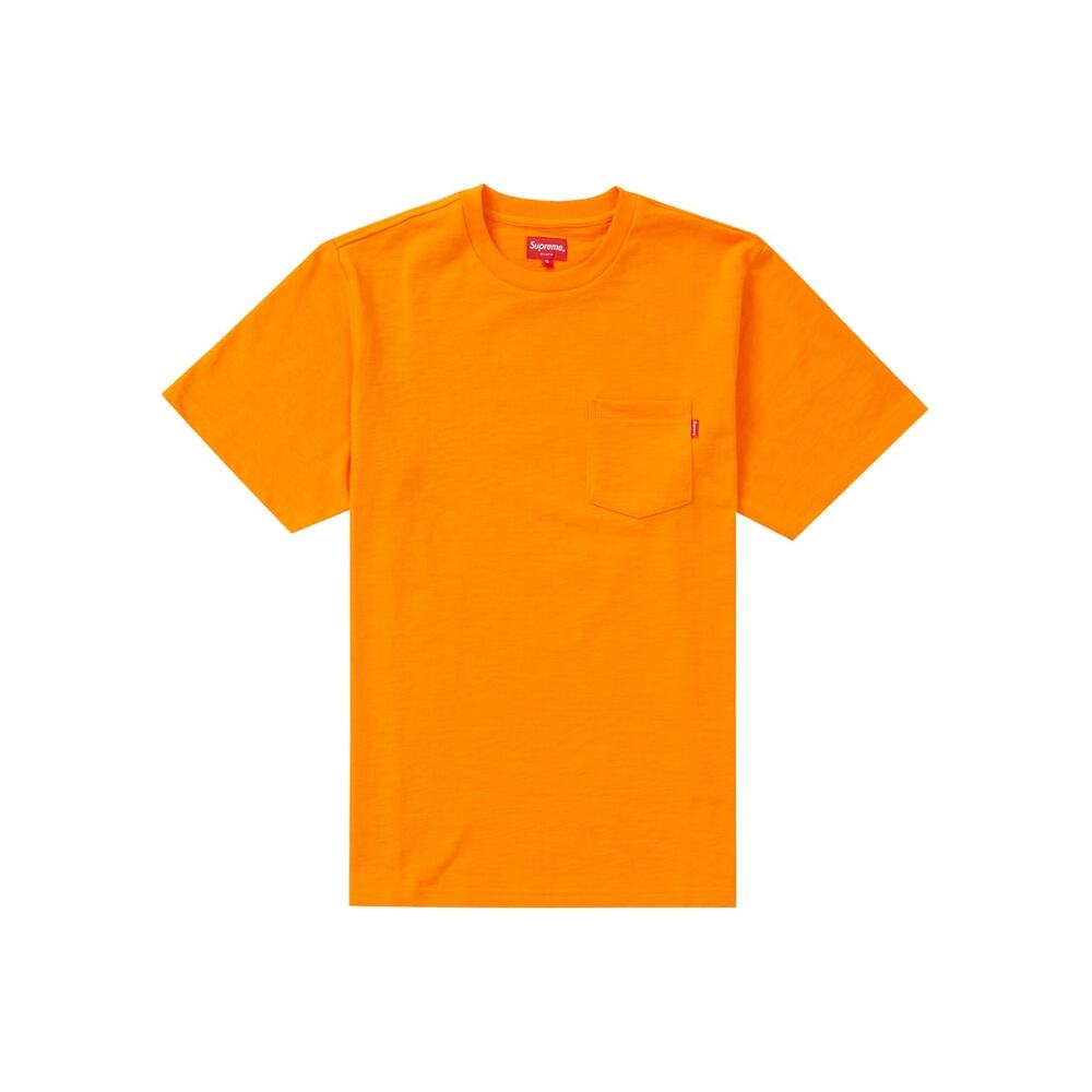 Supreme Orange Pocket Tee T Shirt Size Large New!